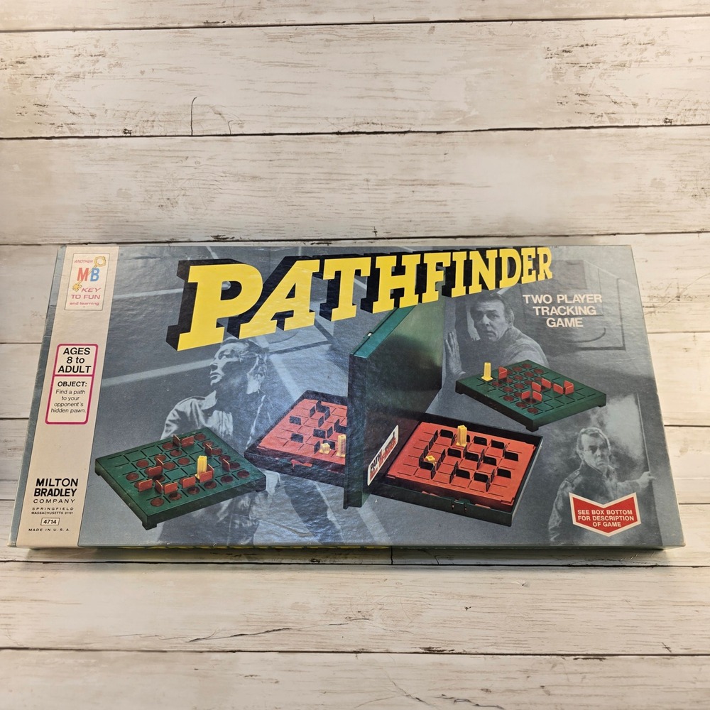 Vintage 1977 Milton Bradley Pathfinder Two Player Tracking Game 4714 Retro Board